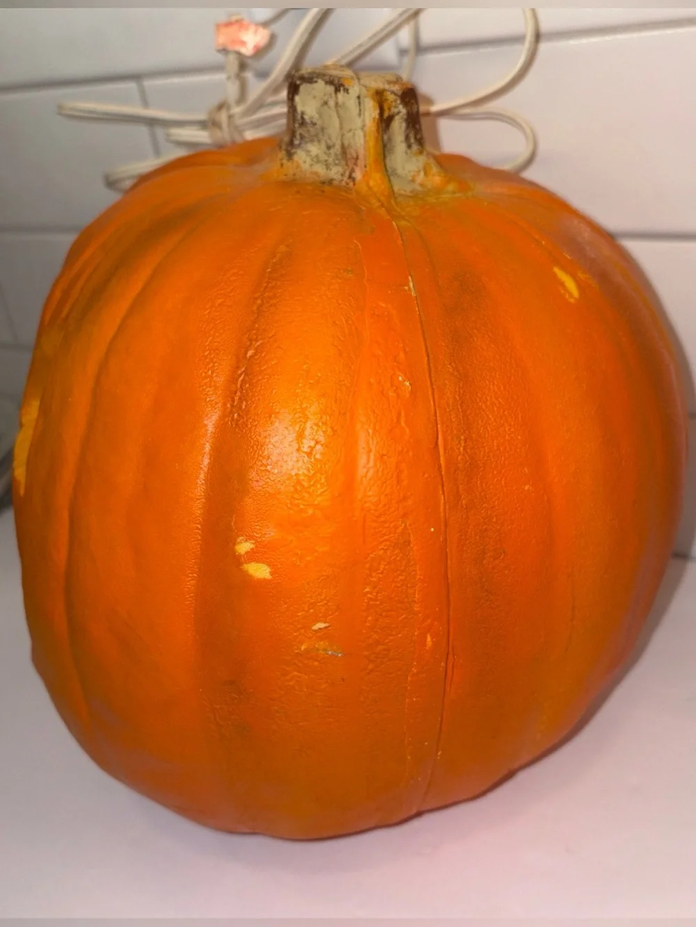 Vintage Trendmasters 1993 Light Up Pumpkin Jack O Lantern Halloween Foam Mold